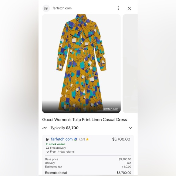 Gucci Tulip Blossom Belted Dress - Picture 8 of 8